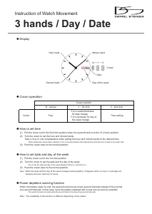 Handleiding Daniel Steiger Heritage Horloge