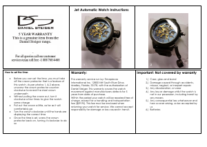 Handleiding Daniel Steiger Jet Horloge