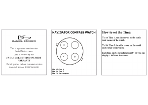 Manual Daniel Steiger Navigator Compass Watch