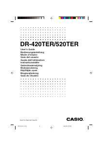 Brugsanvisning Casio DR-520TER Printe regnemaskine