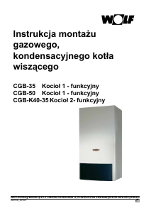 Instrukcja Wolf CGB-50 Kocioł gazowy