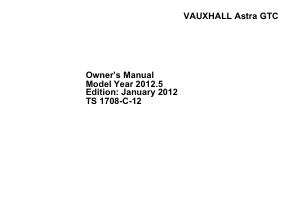 Manual Vauxhall GTC (2012)