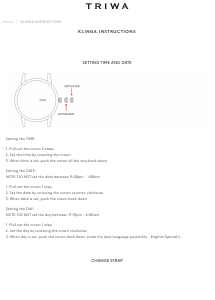 Handleiding Triwa Klinga Horloge