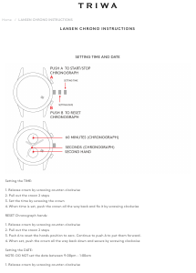 Handleiding Triwa Lansen Chrono Horloge