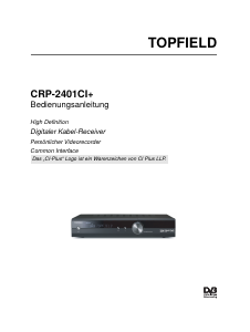 Bedienungsanleitung Topfield CRP-2401 CI+ Digital-receiver