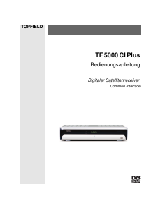 Bedienungsanleitung Topfield TF 5000 CI Plus Digital-receiver