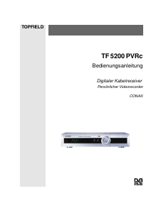 Bedienungsanleitung Topfield TF 5200 PVRc Digital-receiver