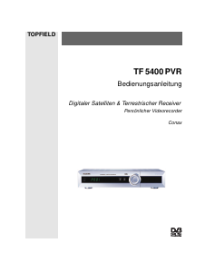 Bedienungsanleitung Topfield TF 5400PVR Digital-receiver