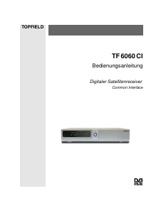 Bedienungsanleitung Topfield TF 6060 CI Digital-receiver