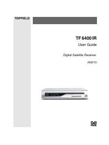 Manual Topfield TF 6400 IR Digital Receiver