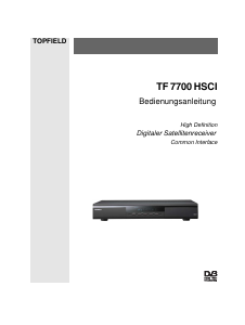 Bedienungsanleitung Topfield TF 7700 HSCI Digital-receiver