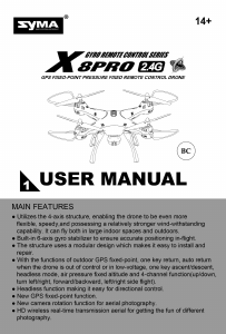 Handleiding Syma X8 Pro Drone