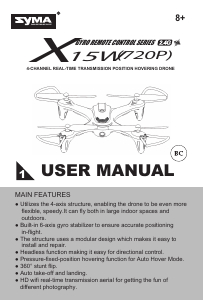 Handleiding Syma X15W Drone