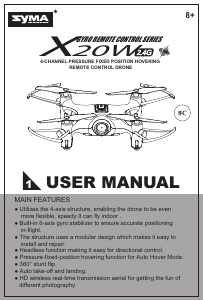 Manual Syma X20W Drone