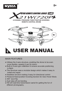 Handleiding Syma X21W Drone