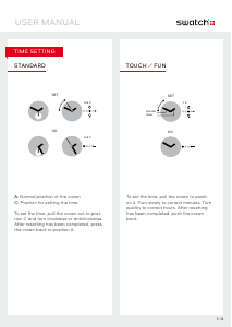 Mode d’emploi Swatch GS155 Tacoon Montre