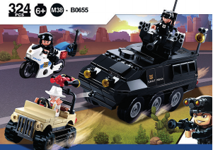 Manual Sluban set M38-B0655 Police Armored SWAT vehicle