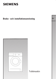 Bruksanvisning Siemens WM12A160SN Tvättmaskin