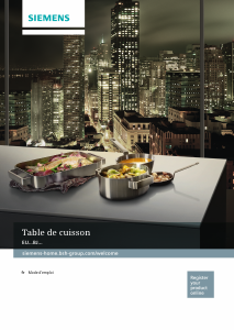 Mode d’emploi Siemens EU651BJB1E Table de cuisson