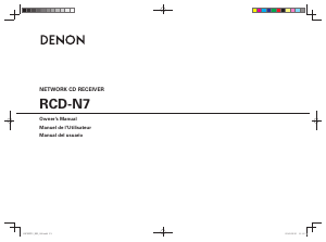 Handleiding Denon RCD-N7 Mediaspeler