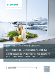 Manuale Siemens KI22LAD30H Frigorifero-congelatore