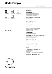 Manuale Scholtès LVTI 12-56 Lavastoviglie