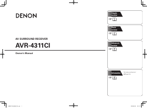 Manual Denon AVR-4311CI Receiver