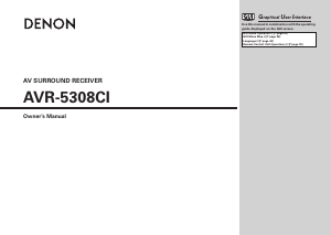 Manual Denon AVR-5308CI(A) Receiver