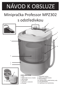 Manuál Professor MPZ302 Pračka