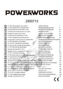 Kullanım kılavuzu Powerworks PD60LM51SP Çim biçme makinesi