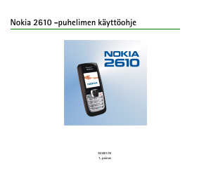 Käyttöohje Nokia 2610 Matkapuhelin