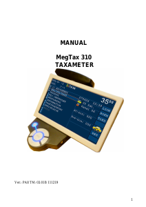 Bruksanvisning MegTax 310 Taxameter