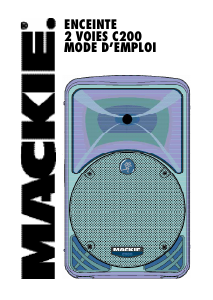 Mode d’emploi Mackie C200 Haut-parleur