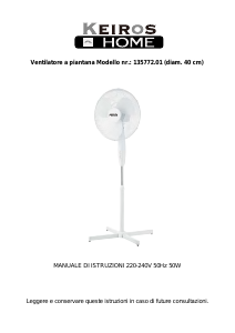 Manuale Keiros Home 135772.01 Ventilatore