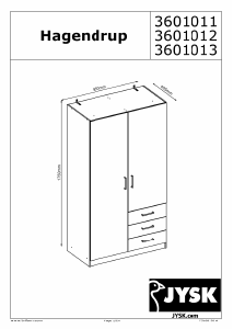 Mode d’emploi JYSK Hagendrup (96x175x50) Armoire