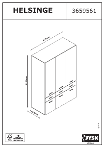 Manual de uso JYSK Helsinge Armario