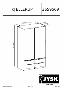 Bedienungsanleitung JYSK Kjellerup Kleiderschrank