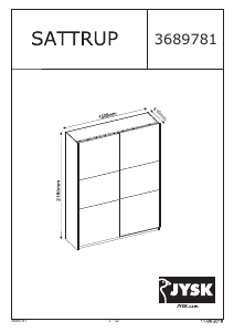 说明书 JYSKSattrup (150x218x60)衣柜