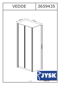 Handleiding JYSK Vedde (90x197x53) Kledingkast