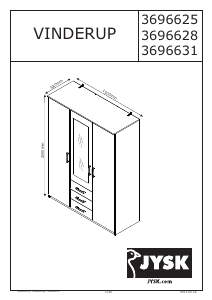 Instrukcja JYSK Vinderup (201x150x59) Garderoba