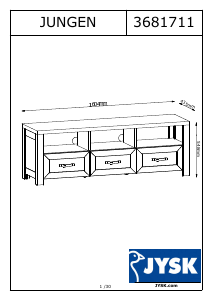 Manual de uso JYSK Jungen Mueble TV