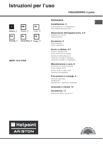 Manual Hotpoint-Ariston NMTP 1912 F/HA Combina frigorifica