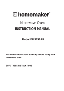 Manual Homemaker EW925EAB Microwave