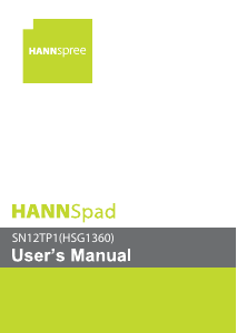 Manual Hannspree SN12TP1 HannsPad Tablet
