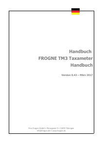 Bedienungsanleitung Frogne TM3 Taxameter