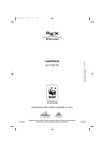 Manuale Electrolux-Rex RJ7160TA Lavatrice