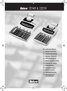 Mode d’emploi Ibico 1221X Calculatrice imprimante