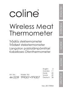 Bruksanvisning Coline TPR307 Mat termometer