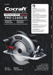 Manual Cocraft PRO C1600-M Circular Saw