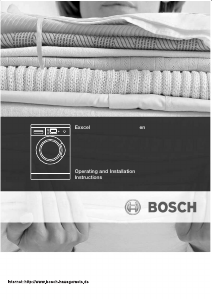 Bruksanvisning Bosch WVD245S3GB Exxcel Kombinerad tvätt-tork